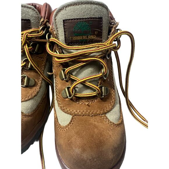 Timberland Field Boots Big Kids Unisex Premium Leather/Nubuck Tan sz 1 - Picture 7 of 7